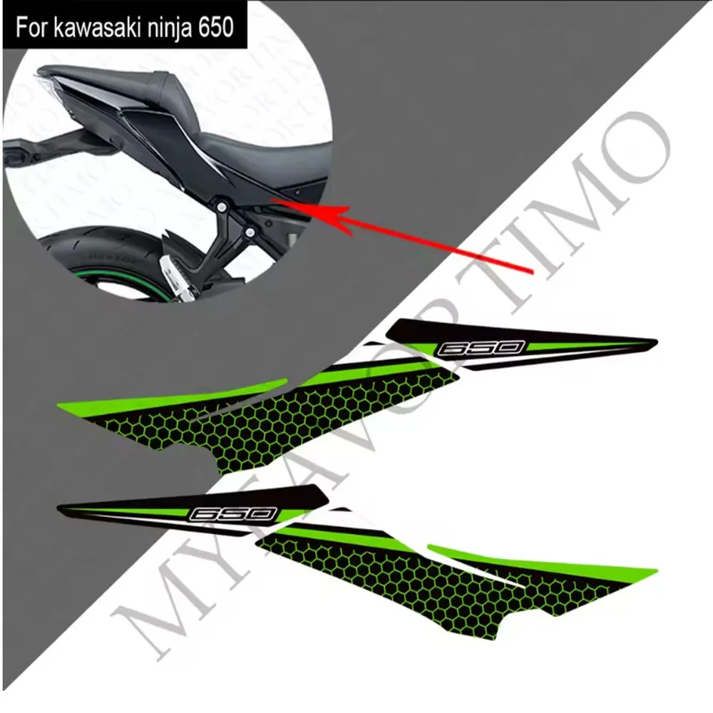 

For kawasaki ninja 650 Tank Pad Side Grips Gas Fuel Oil Kit Knee Fairing Fender Wheels Stickers Decals 2020 - 2023 2024 2025