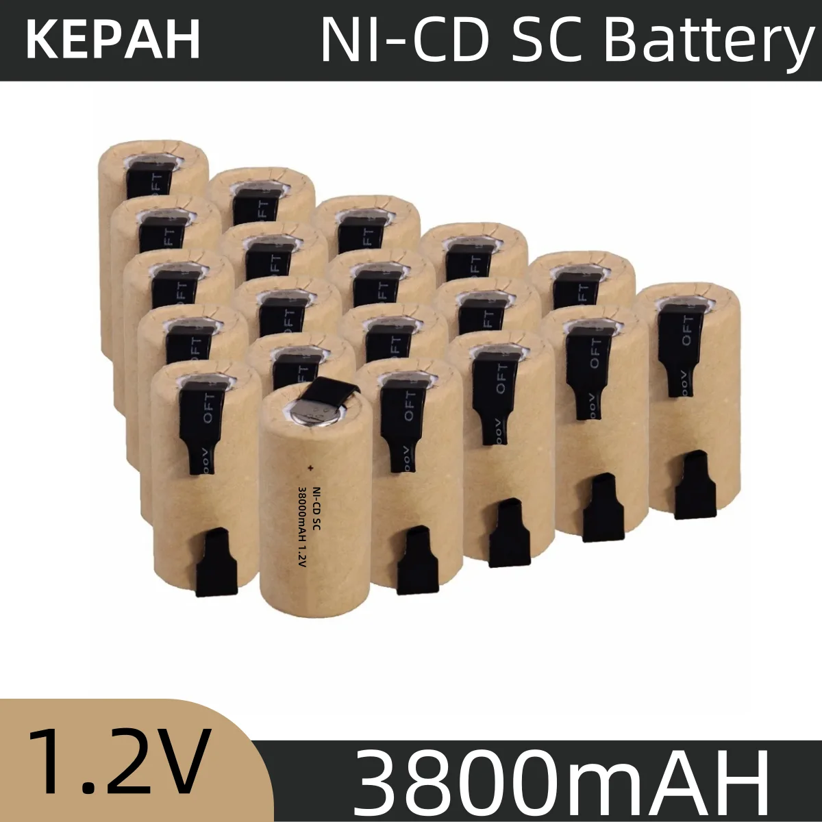 1-12pcs Screwdriver Electric Drill SC Batteries 1.2V 3800mah Sub C Ni-Cd Rechargeable Battey With Tab Power Tool NiCd SUBC Cells