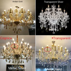Modern LED Lighting Chandelier Top Crystal Pendant 6/8/10/15/18 Arms for Living Room Villa Lobby Lustres Deco 110V/220V E14