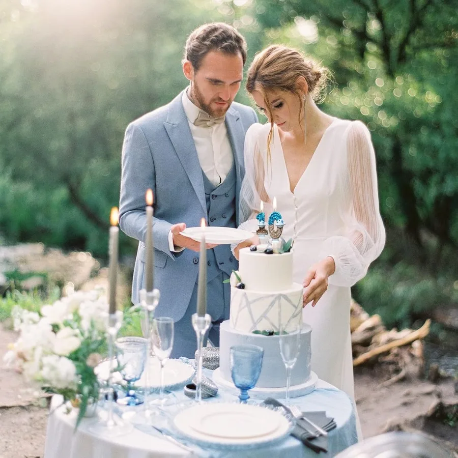 Space Theme Spaceman Astrout Birthday Candles Number 3 Spaceship Spacecraft Design Outer Space Themed Birthday Party Cake Decor