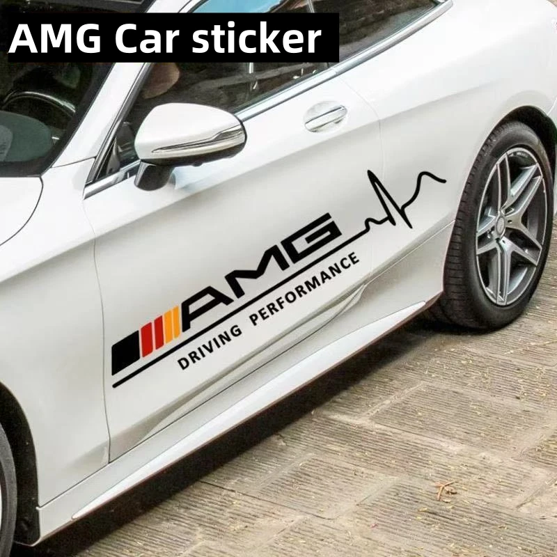 

AMG Logo Car Door Side Stripes PVC Car Body Decor Decals Stickers Fuel tank Window General Decal for Vehicle Decoration