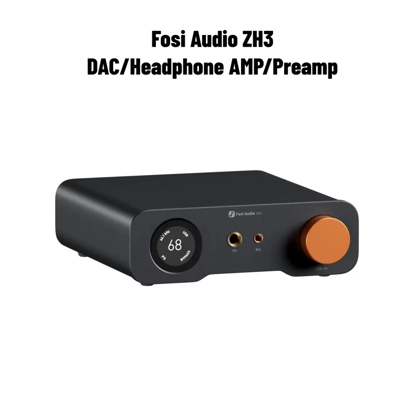 Fosi Audio ZH3 HIFI مضخم ضوت سماعات الأذن AKM4493SEQ سطح المكتب DAC Preamp متوازن تمامًا مع مدخل الزناد عن بعد 12 فولت