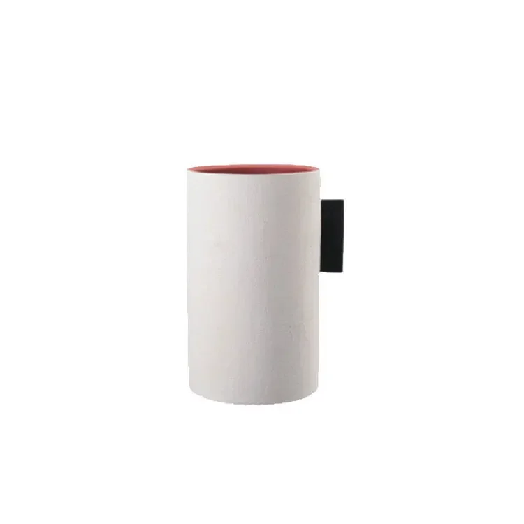 

Modern simple white straight round vase model room B & B home living room