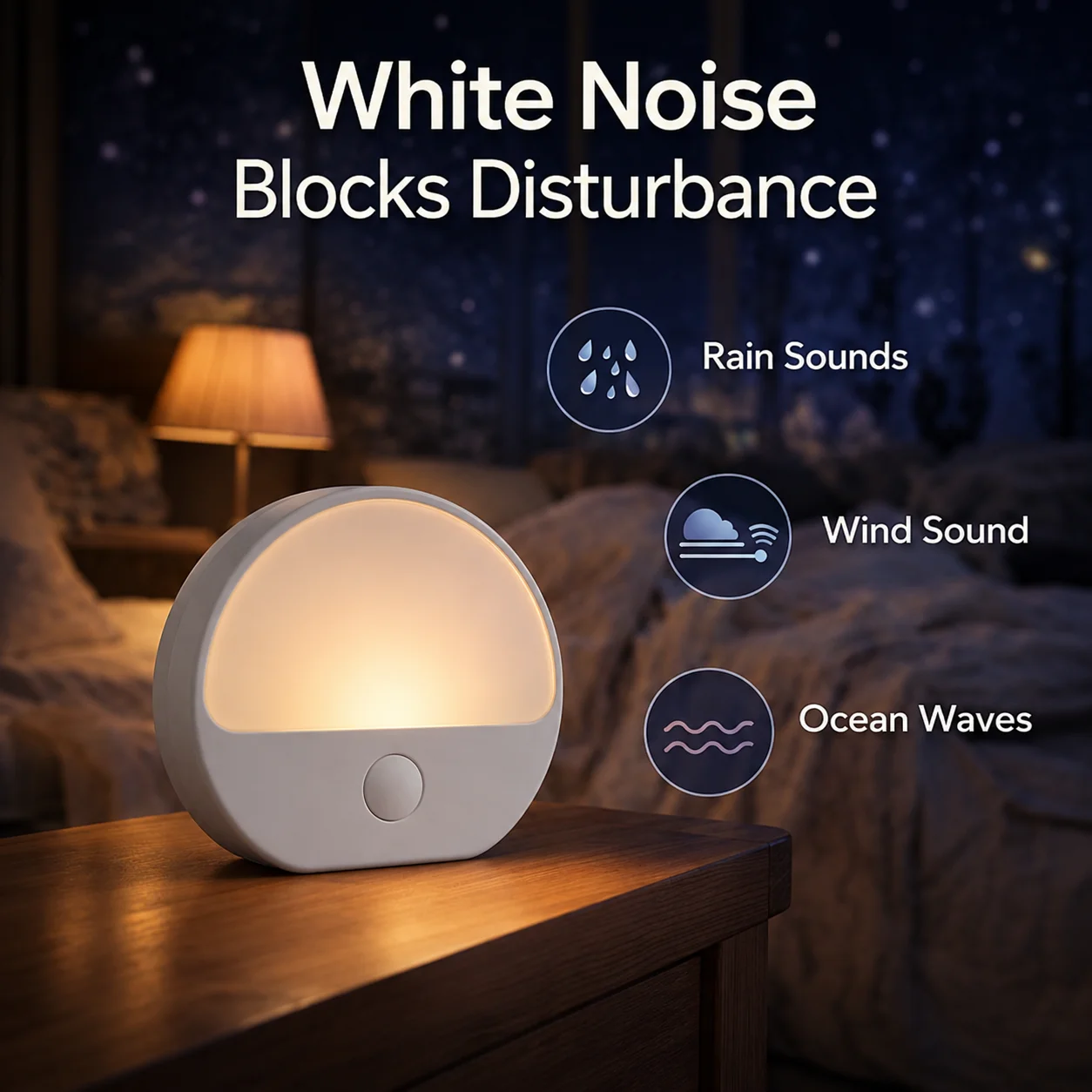 Baby Sleep Night Light for Kids Nursery, Soft Warm LED Bedside Lamp, Soothing Baby Sleeping Light for Newborn Toddler Room