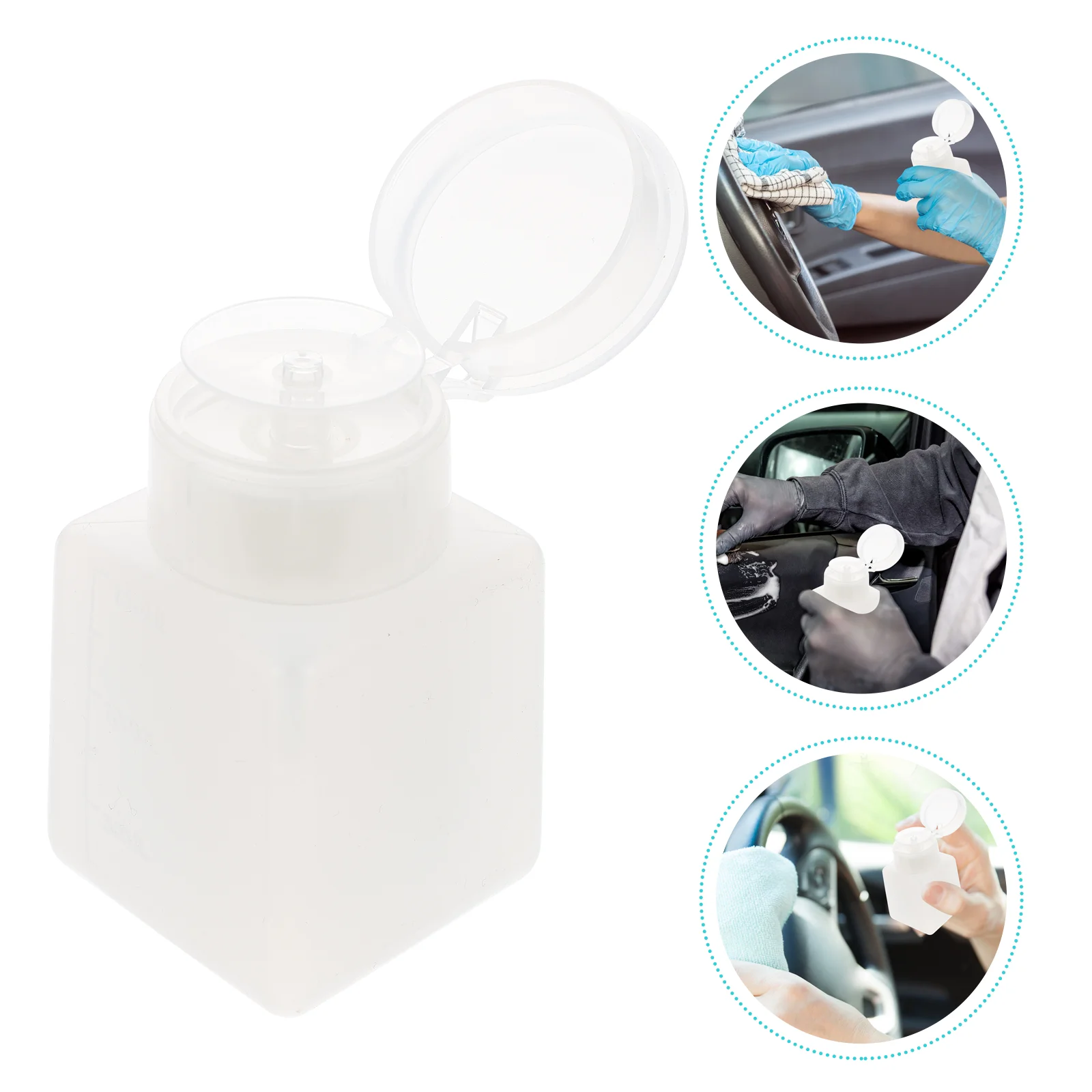 2 Pcs 250ml Empty Liquid Storage Bottle Push Alcohol Dispenser Non Reflux Stainless Steel Top Cover Keeps Impurities Out Lab