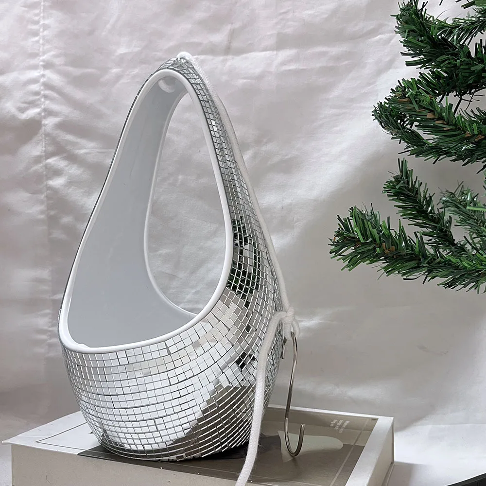 

Диско-шар, подвесной цветочный горшок, корзина для хранения, стеклянный светоотражающий бар, вечерние, праздничные украшения для дома