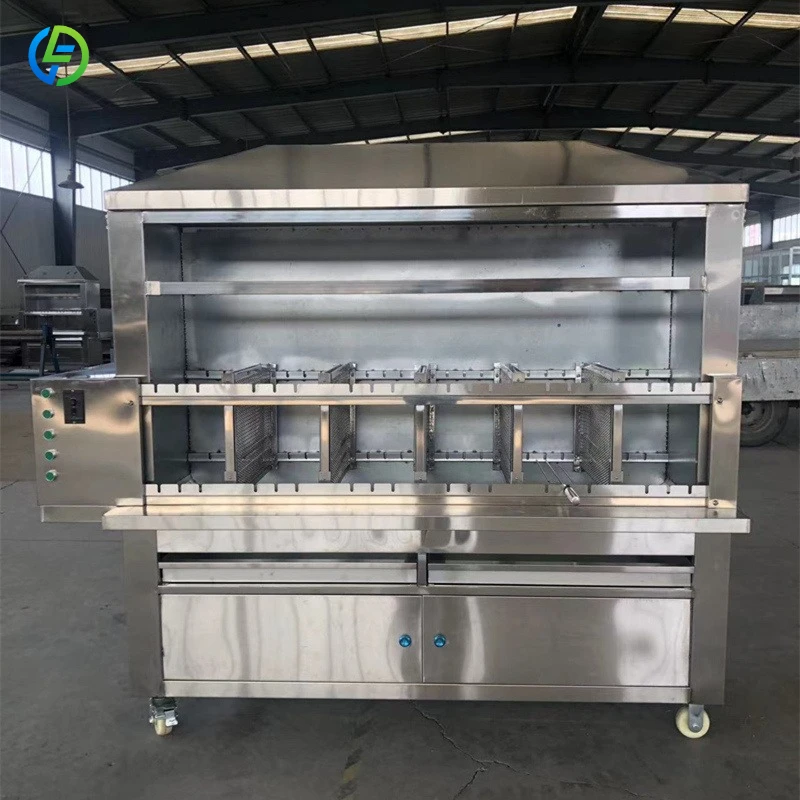 Electric Meat Grilling Machine Barbecue Grill Machine Commercial Lamb Chicken Pepper Beef Roasting Machine FL Customized