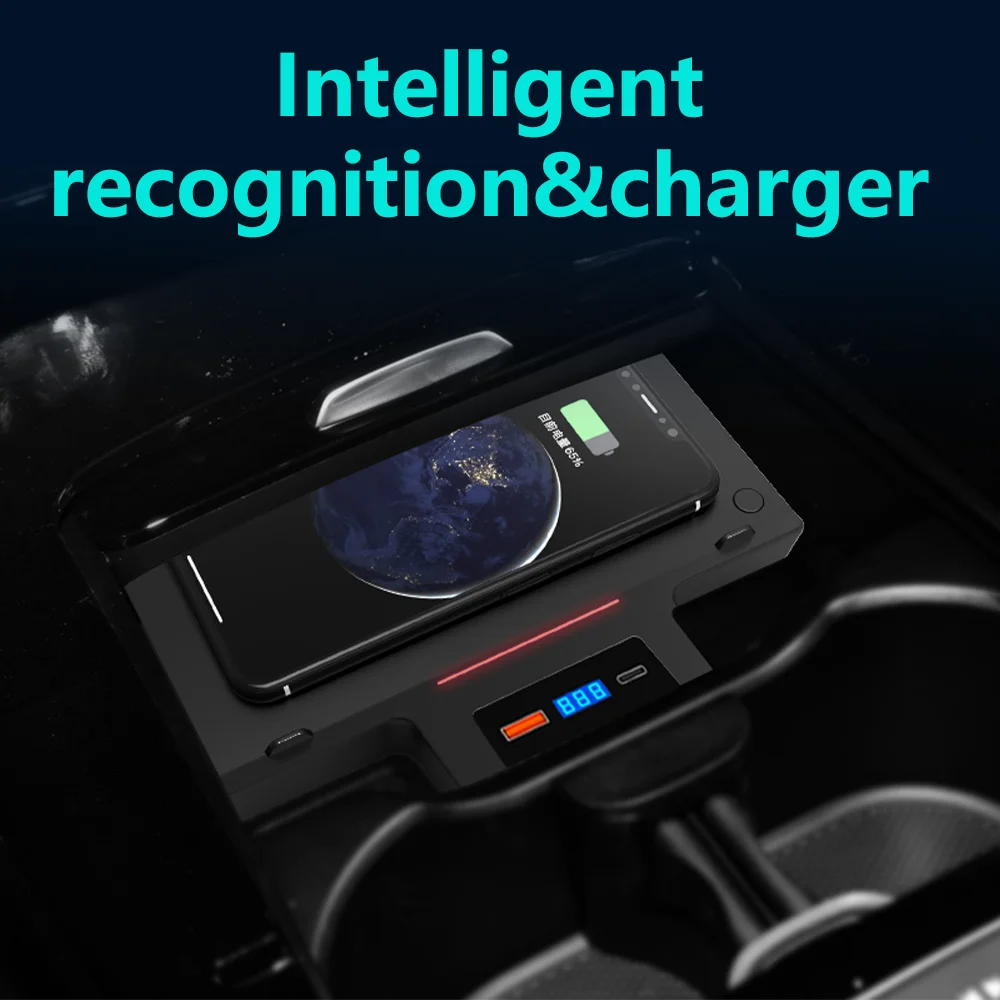 Induction Charging Pad QI 15W fast For Iphone wireless charging  car accessories For Benz A BClass GLB CLA/GLA EQA EQB 2019-2024 view 4