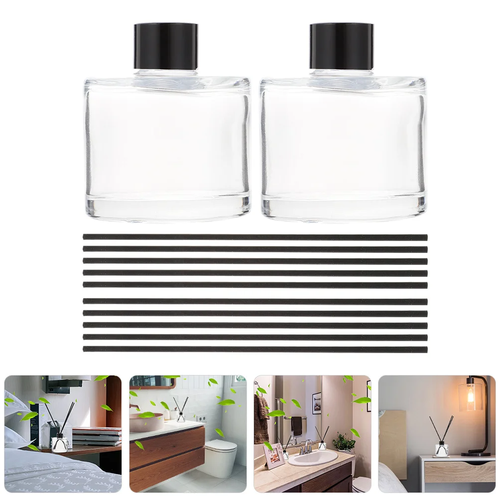 

1Set Aroma Diffuser Bottle Perfume Diffuser Clear Glass Essential Oil Volatile Bottle Refillable for Home Office Spa Decoration