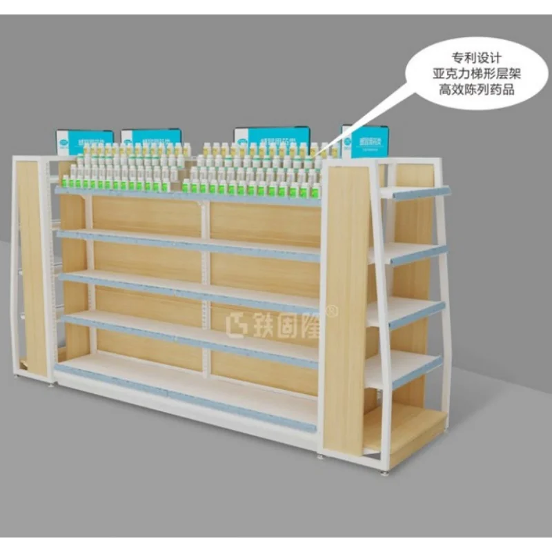 (Customized) medical store pharmacia furniture medicine vitamin display rack