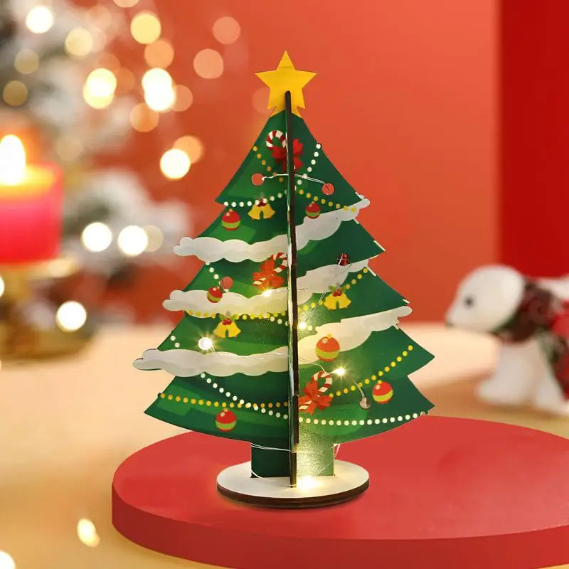 Wooden Christmas Trees Wooden Christmas Tree Tabletop Ornaments Sanding Christmas Tree Wood Sign Tabletop Decoration For Home