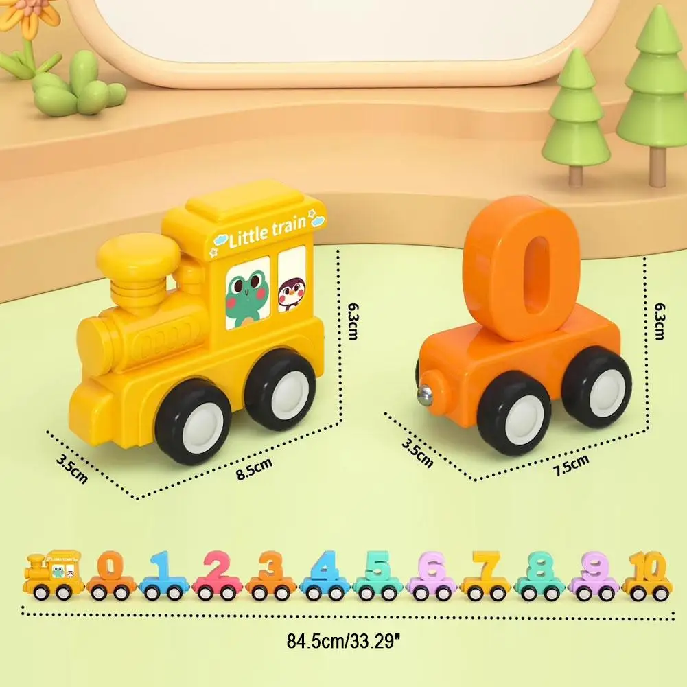 Numero di legno Treno magnetico digitale Giocattoli Blocchi colorati Coordinazione educativa occhio-mano Treno digitale magnetico Regalo