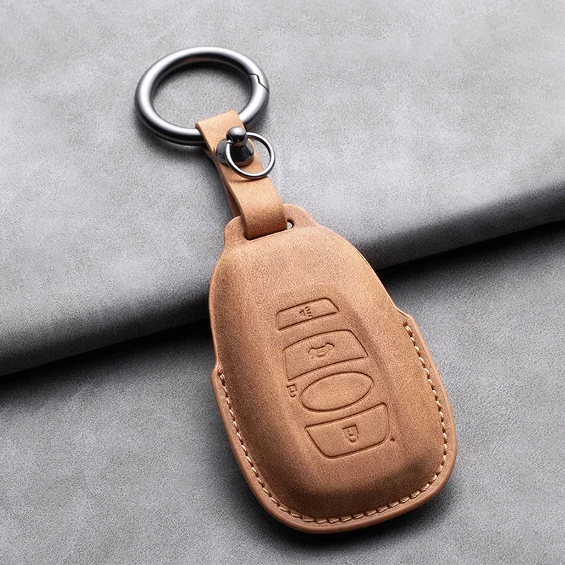 

Leather Car Key Case Cover Keychain for Subaru BRZ XV SV Forester Legacy Outback Crosstrek Impreza WRX Ascent Key Accessories