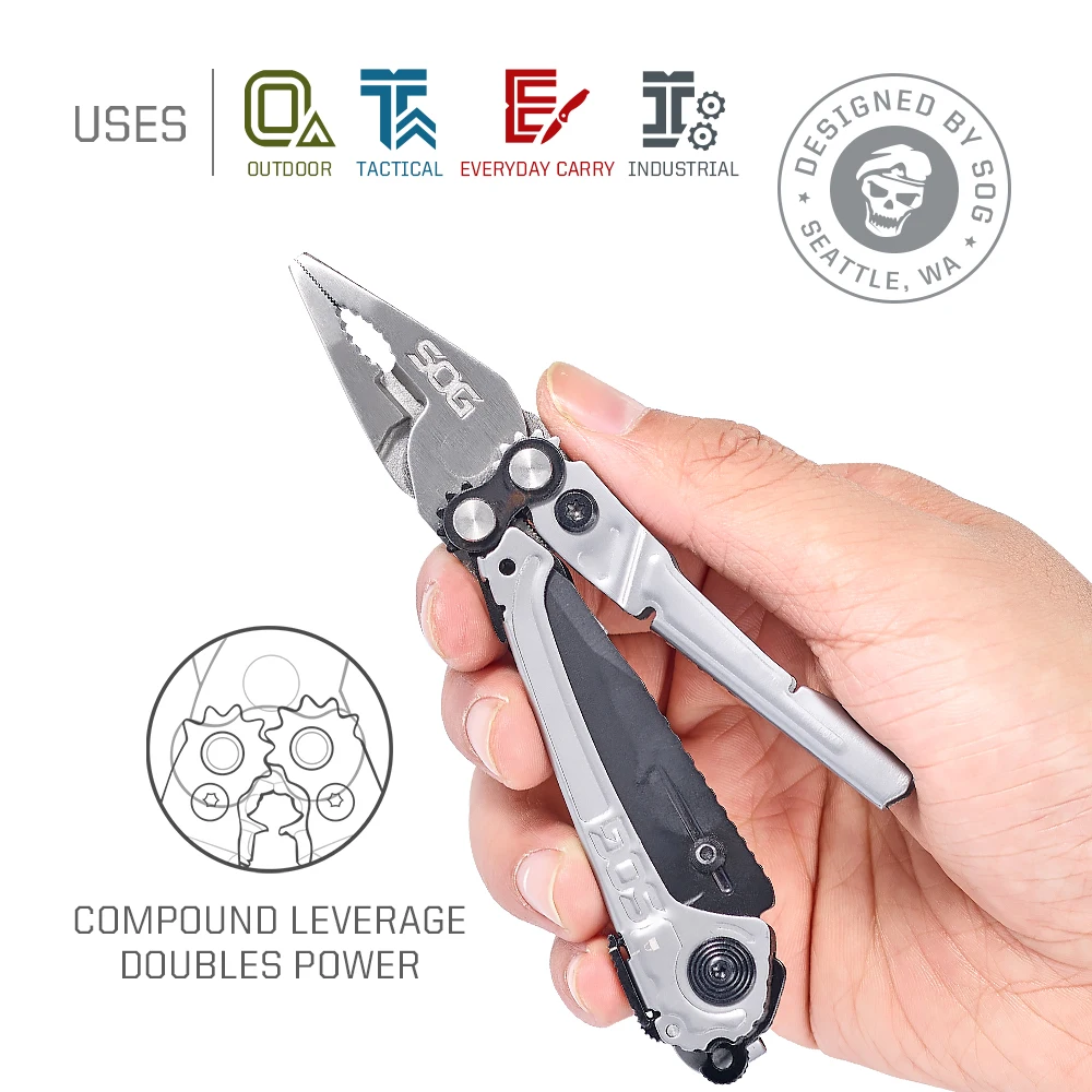 SOG 12 in 1 Professional Military Tactical Pliers With Folding Knife EDC Pocket Tools Outdoor Hiking Camping Supplies-RC1001-CP