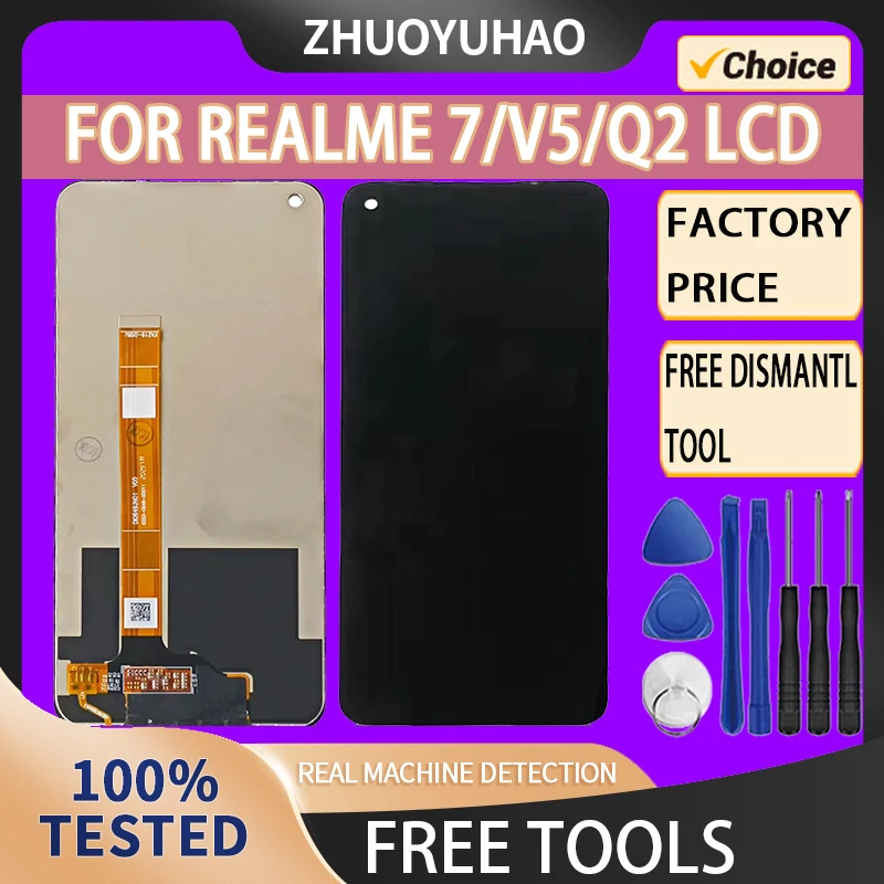 6.5\'\' LCD Display For REALME Q2 LCD Replacement Display Touch Screen For REALME 7 V5 Q2 LCD Screen Digitizer Assembly