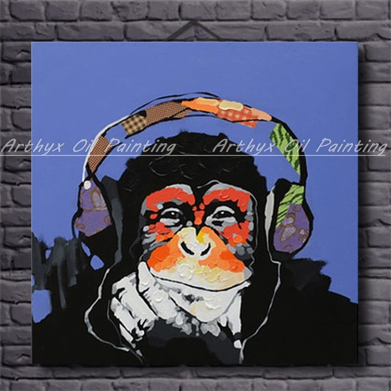 Aerhyx, handgemaltes Zebra-Tiere-Ölgemälde auf Leinwand, moderne abstrakte Kunst, Wandbild für Wohnzimmer, Heimdekoration, Kunstwerk