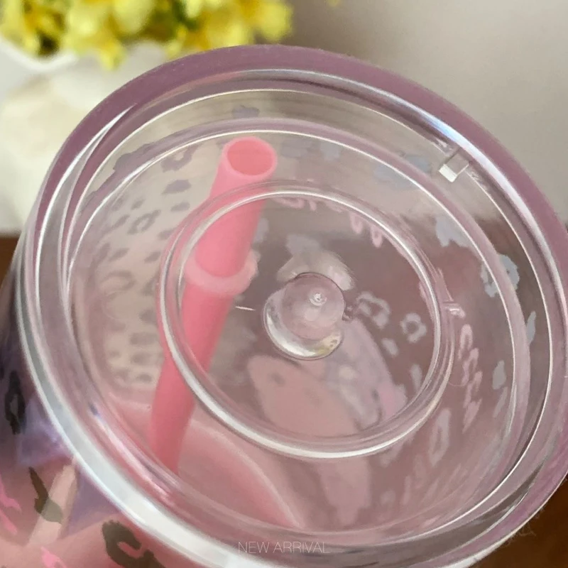 اليابانية هاواي سكيت القط كوب بقشة الكرتون Kawaii Y2K فنجان القهوة كوب ماء زخرفة الديكور هدية