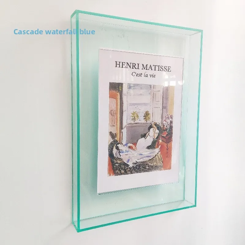Creative Color Acrylic Transparent Suspended Picture Frame Magnetic Table Hanging Wall Рамка Для Картины Picture Frame Фоторамка