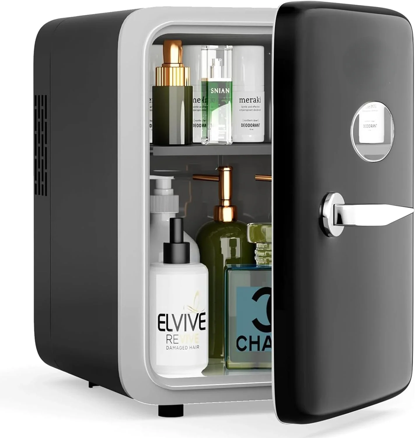 Skincare Fridge - 4L Makeup Fridge for Refrigerating Makeup, Skincare and Food, Mini Fridge for Bedroom, Office and Car, Cooler