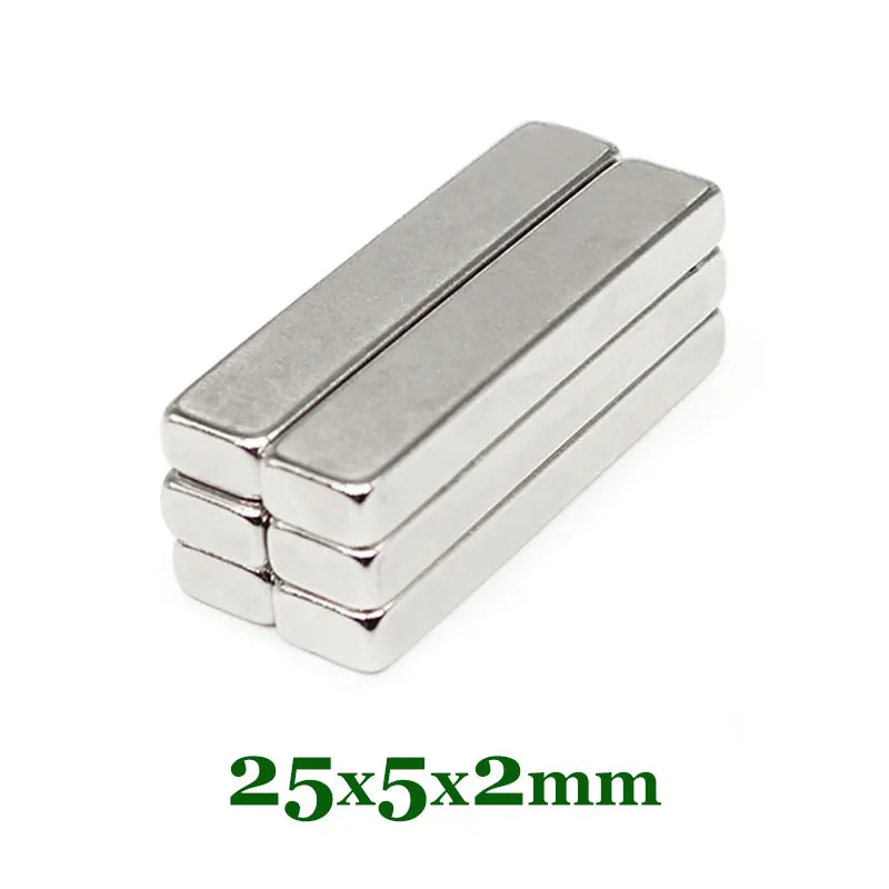 N35 Neodymium Magnet Block 25x3x3 25x5x2 25x10x1 25x10x4 25x10x5 25x10x10 25x15x3 /5/10 25x25x5/10  Block Bar Magnets Rare Earth