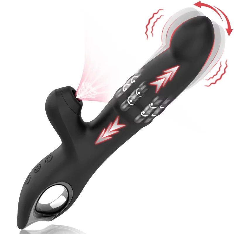 Female.Clit Sucker Rabbit Vibrator Vibrating Sucking Swing Vagina GSpot Dildo Masturbator Three Motor Massager Sex Toy for Women