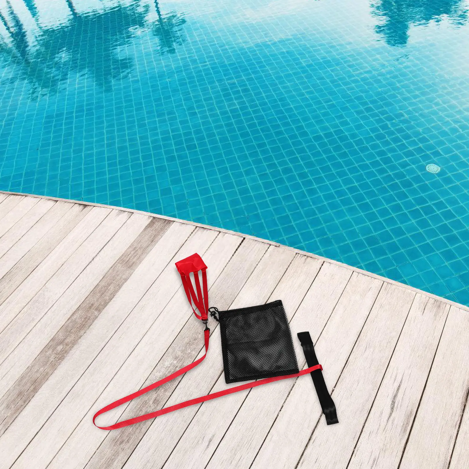 

Комплект из 1 шт. 20-сантиметрового красного парашюта для плавания, портативное оборудование для тренировок с сопротивлением в бассейне