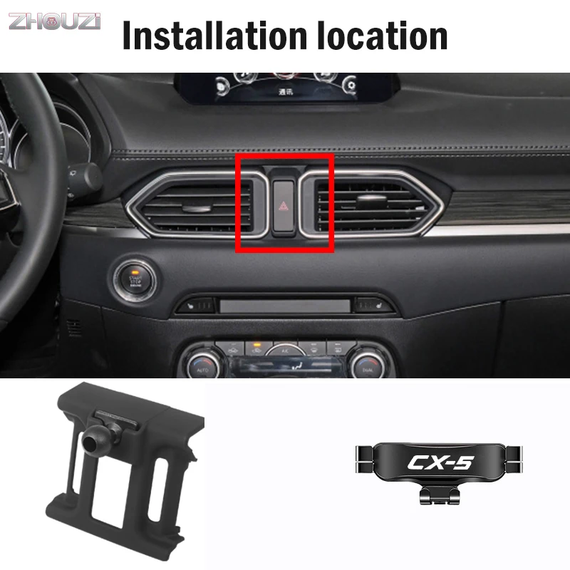 Kép 3: Autó Mobil telefon birtokosa számára Mazda CX-5 2015-2022 CX8 2019-2022 Ária Áristom mounts állni GPS Cefre Hajózás Horgolótű accessor