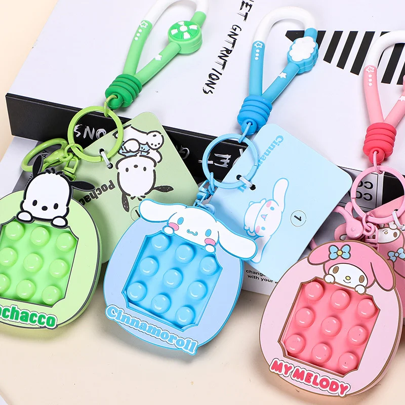 Hello Kitty Cinnamoroll Pochacco Kuromi Pom Pom Purin Cute Cartoon Keychain Toy Bag Pendant Bag Accessories Key Ring Kids Gift