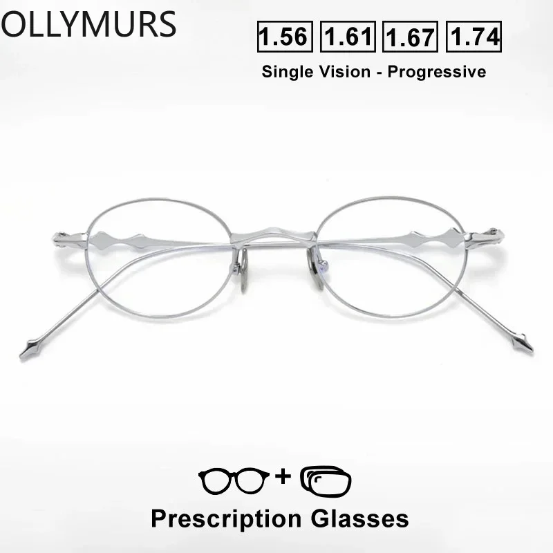 

Ollymurs Oval Customized Myopia Prescription Eyeglasses Fashion Super Optical Small TitaniumGlasses Women Eyeglasses FashiFrame