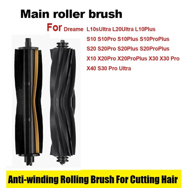 

B38B-Cutting Hair Anti-Tangle Roller Brush Kit For Dreame L10S Ultra L20 Ultra X20 Pro X30 X30 Pro L30 Ultra X40 Pro Parts