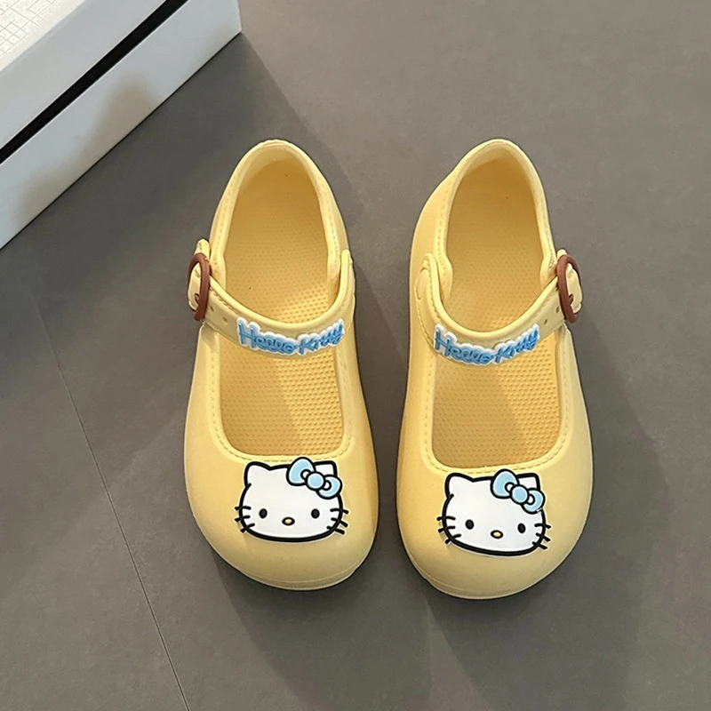 

New Hello Kitty Cute Cartoon Summer Fashion Waiver Comfortable, Versatile, Breathable Sandals Anime Perimeter Girl Sandals Gift