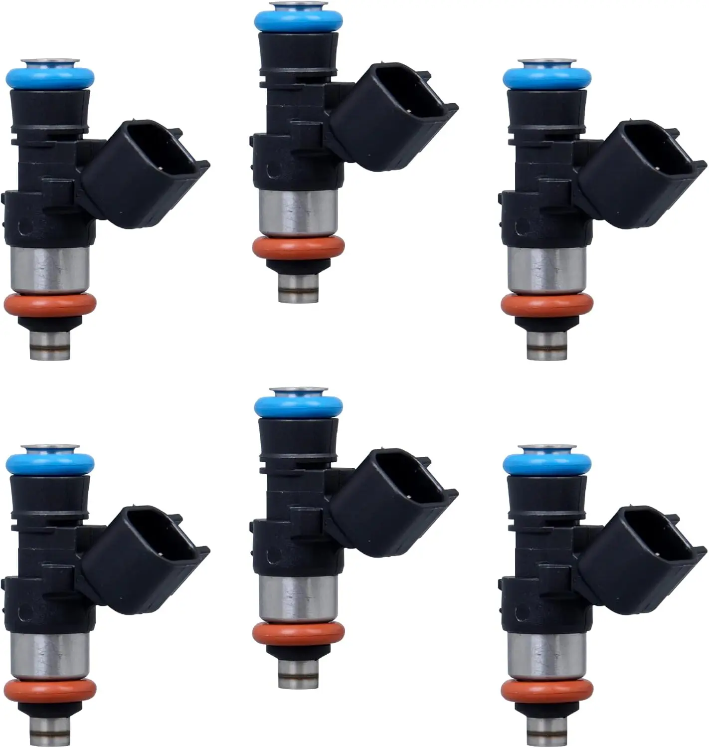 6PCS Fuel Injector 4 Holes Compatible with Ford Lincoln Continental MKS MKZ MKT MKX Replaces OE 0280158191 FJ1116 BR3Z9F593B