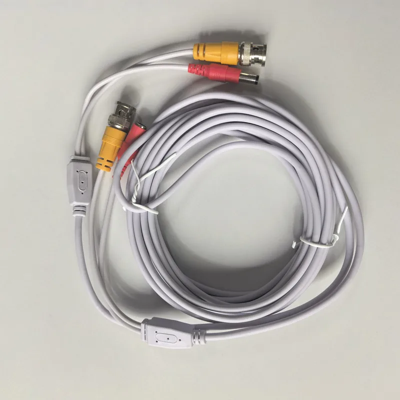 CCTV DVR Camera Recorder system Video Cable 5M/10M/20M/30M DC Power Security Surveillance BNC Cable White Color