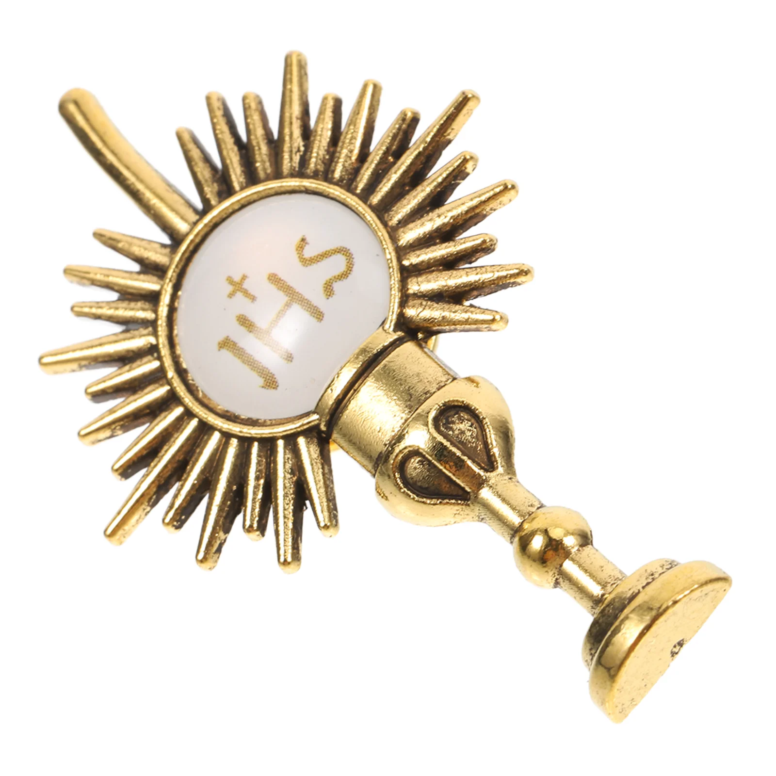 

1 pcs Gold Plated Chalice Lapel Pin First Communion Cross Accessory Vintage Tie Jewelry Longlasting Religious Gift