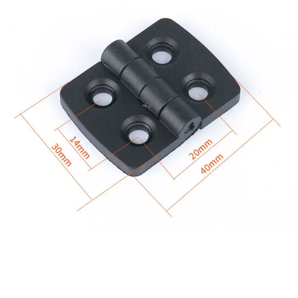 Professional ABS Plastic Plastic Door Hinge Hardware Black Cabinet Door Hinge Wear-resistant Durable Small Hinges For Furniture