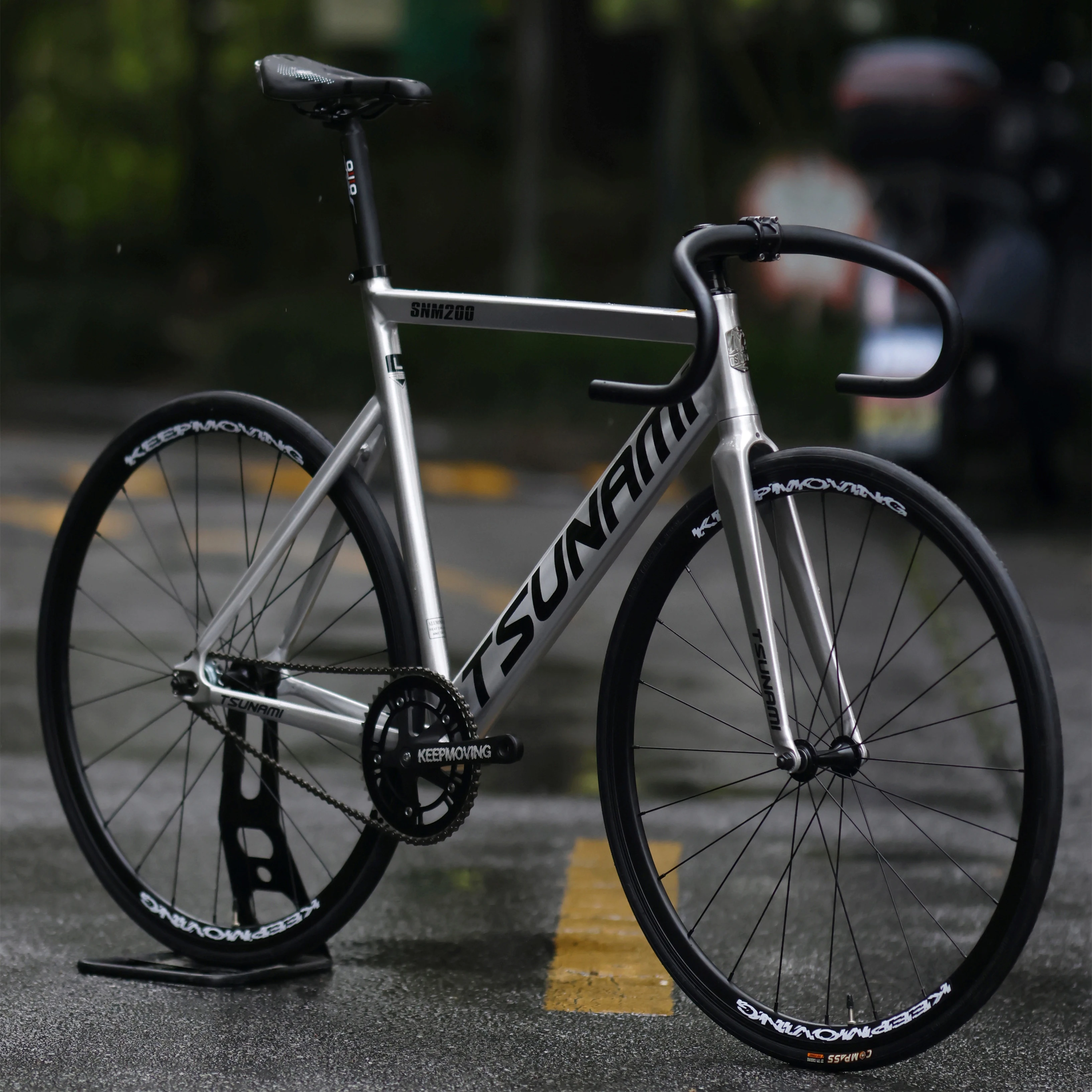 Tsunami SNM200 Fixed Gear Bike Aluminum Alloy Frame Fixie Single Speed Bicycle With 700C Wheels Cycling Parts Customizable