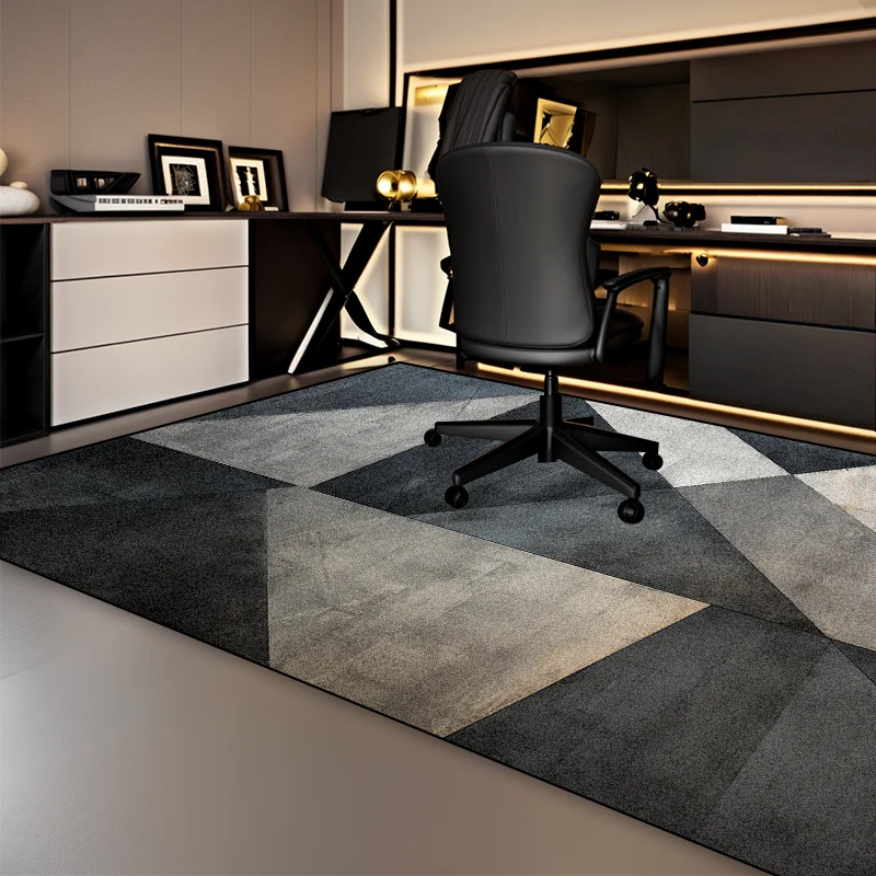 Tikar lantai kursi Kamar Tidur geometris, dekorasi rumah Non-slip karpet ruang tamu mewah Area kantor karpet ukuran besar