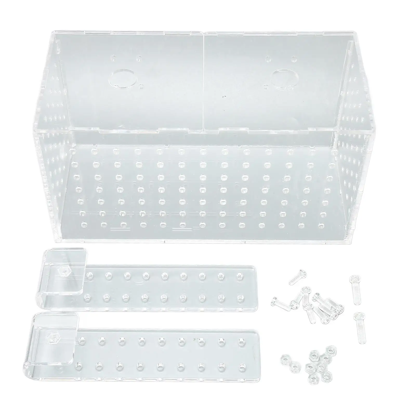 

Adjustable Aquarium Hatchery Breeding Box with Transparent Design & Round Holes for newborn for fish - Perfect for fish Tanks