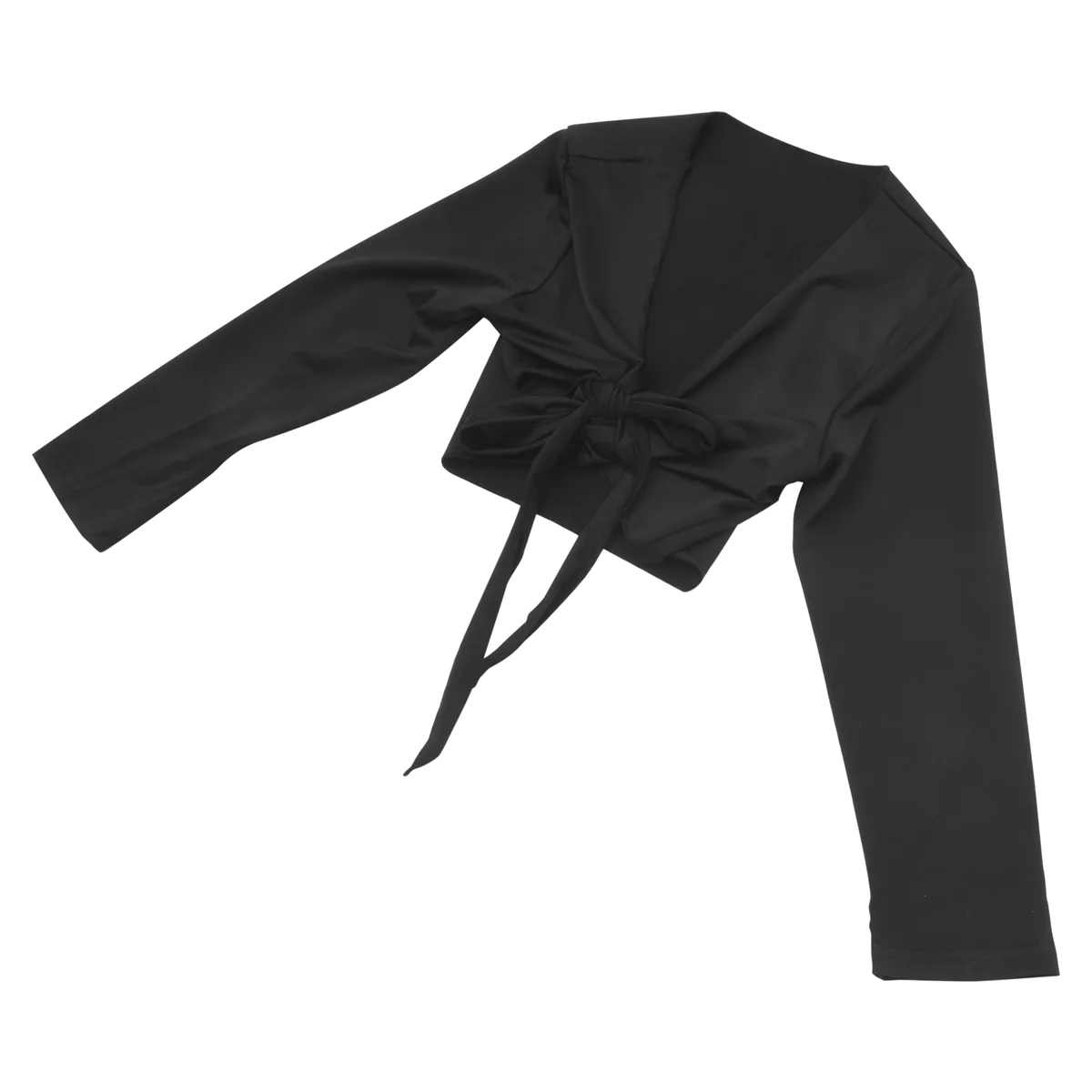 ABQR ЖЕНСКИЙ ЖЕНСКИЙ КАРДИГАНСКИЙ ТОП С ДЛИННЫМ РУКАВОМ - черный