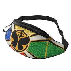 Custom Tomorrowland Flag Fanny Pack Men Women Cool Crossbody Waist Bag for Travel Cycling Phone Money Pouch