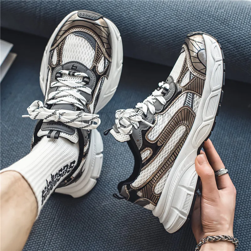 Men Women Sneakers Plus Size Women\'s Casual Shoes Fashion Chunky Sneakers Woman Thick Sole Sport Shoes Big Size Shoes