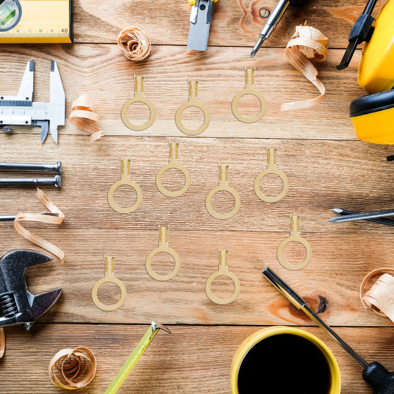 

100Pcs Grounding Terminal Copper Open O Type Wire Connectors Heavy Duty Cable Lugs Electrical Wire Connectors for Car