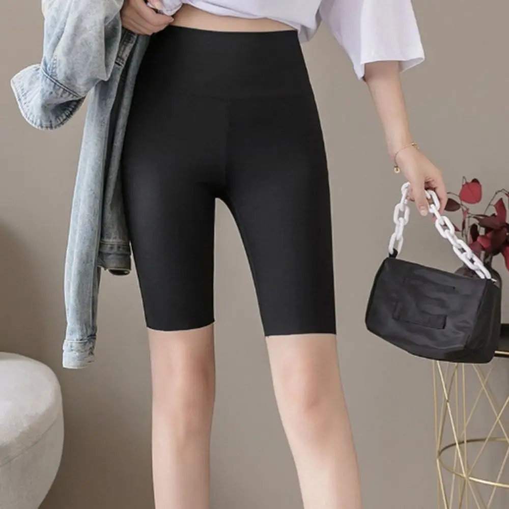 Elastic Thin Safety Pants High-waisted Hips Lifting Middle Leggings Breathable Soft Shark Pants Summer