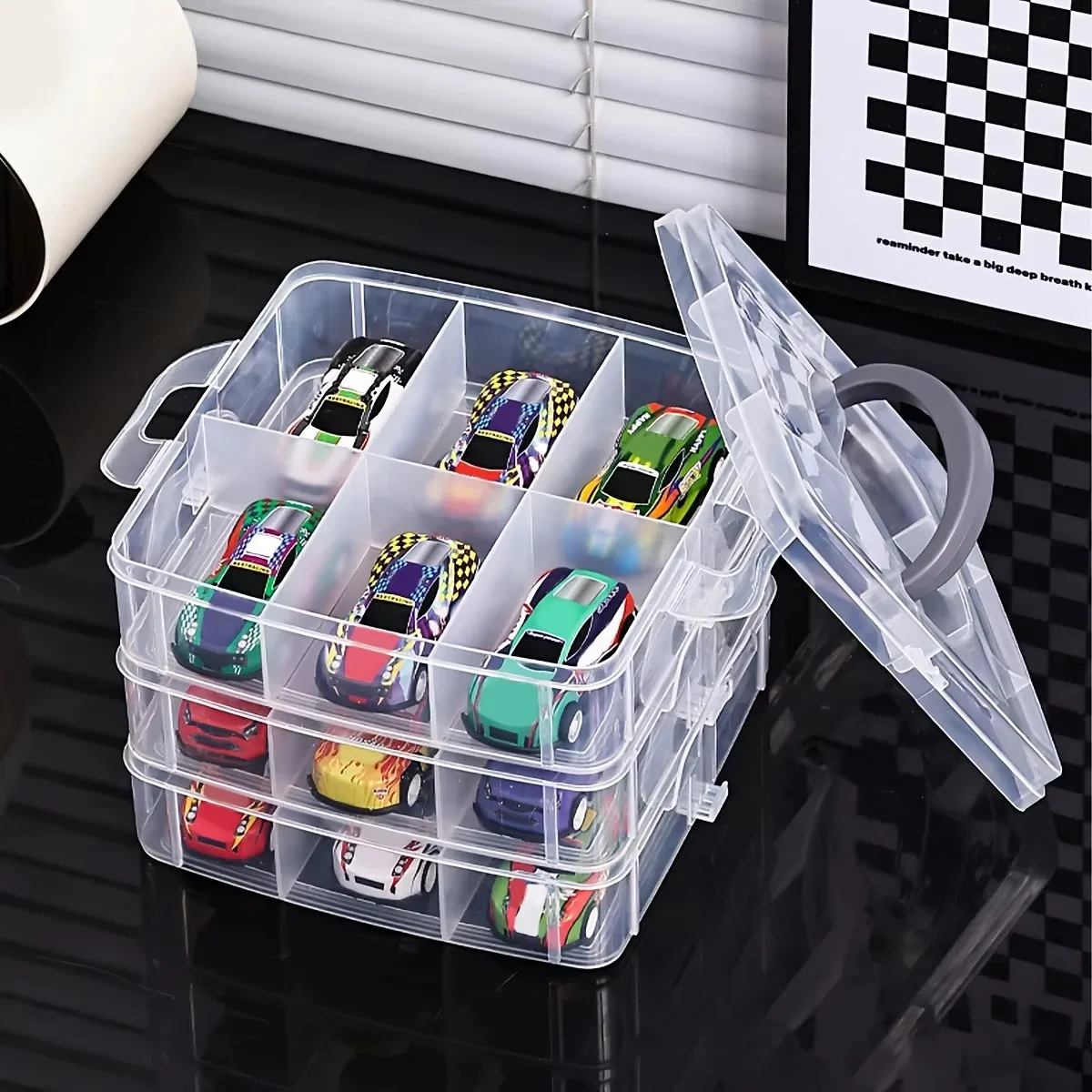 Portable Transparent Toy Storage Box, Dustproof And Moisture-proof, Jewelry, Earrings, Minimalist Storage Box image 5