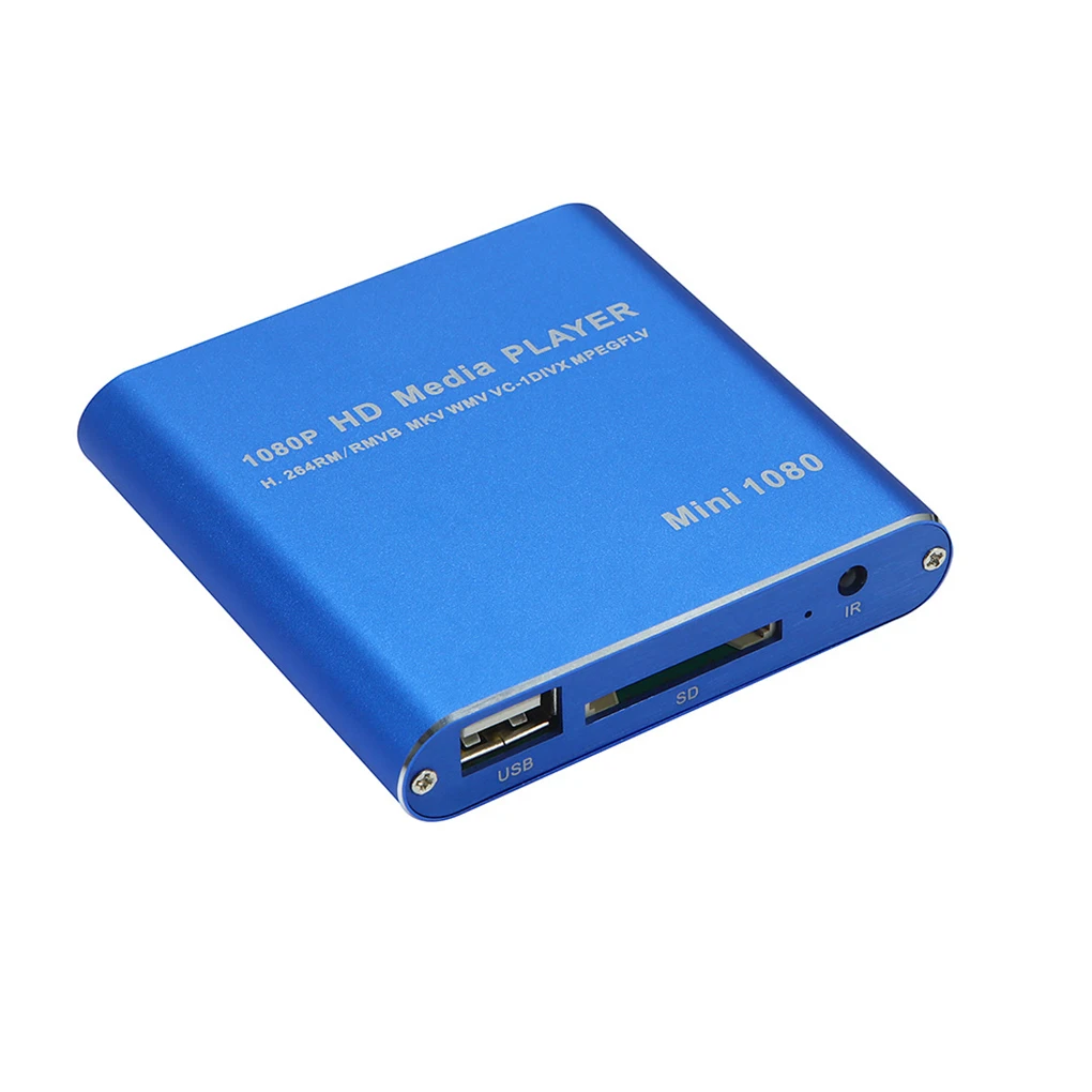 Mini Full HD Media Player Support SD Card USB Disk 1080P Autoplay Video Photo Music MP4 MP3 Multi-Media HDD Advertising Player