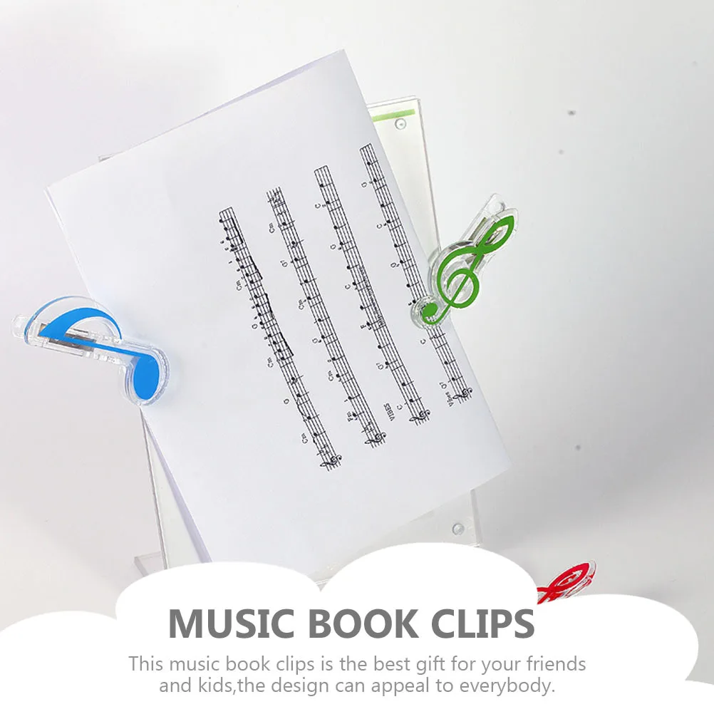 

10pcs Book Clips Plastic Sheet Clips For Sheet Music Piano Score Holders Portable Lightweight Music Note Clamps Instrument