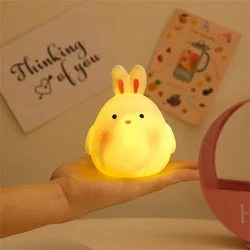 Animal LED Night Light Cute Cartoon Bear Duck Rabbit Pig Chicken Lamp Children Bedroom Sleeping Night Lights Gift Decor Lamp