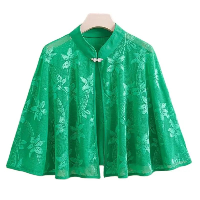 

Shawl women summer with halter skirt smock thin mother with cheongsam chiffon sun protection clothes