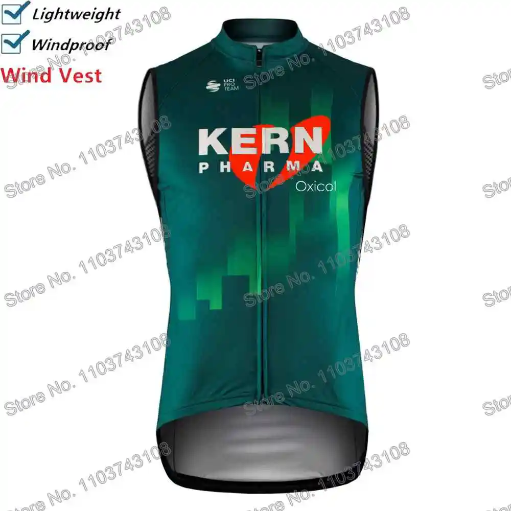 Kern Pharma 2024 Cycling Vest Windbreaker Pro Race Men Wind Vest Summer Road Bike Jersey Sleeveless MTB Women Bicycle Jacket