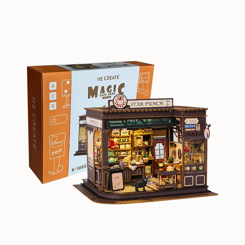 

KNOWME DIY Wooden Puzzle Doll Houses Set for Girls Miniature Model Toy with Furniture & Accessories Pition Shop